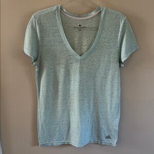 Adidas climalite v neck sheer tee